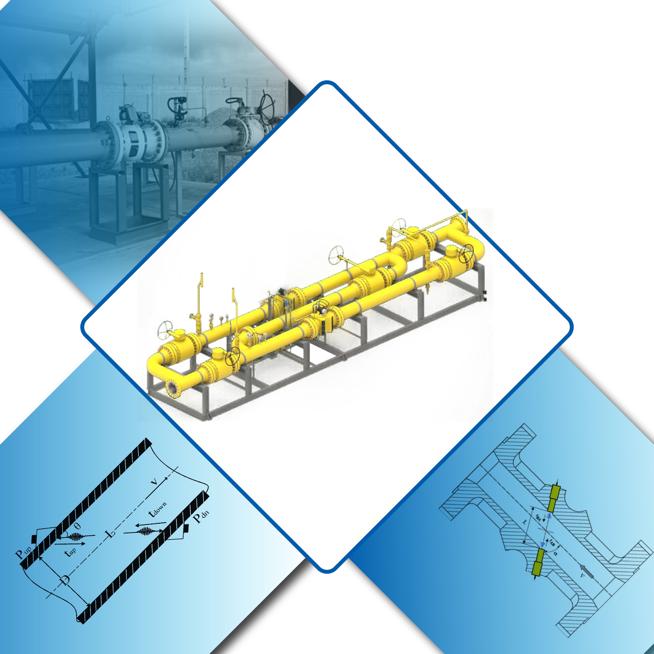 Ultrasonic gas flowmeter